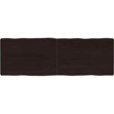 vidaXL Dark Grey Oak Live Edge Tabletop - Table Type vidaXL Dark Grey Oak Live Edge Tabletop - Table Type