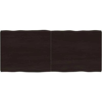 vidaXL Dark Grey 120x50x4cm Solid Oak Tabletop - Table Top vidaXL Dark Grey 120x50x4cm Solid Oak Tabletop - Table Top