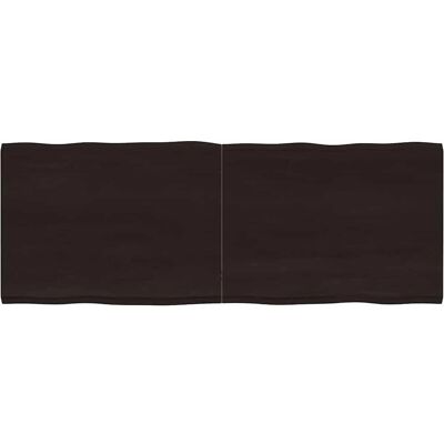 vidaXL Mørkgrå 160x60x4 cm Eg Live Edge Bordplade vidaXL Mørkgrå 160x60x4 cm Eg Live Edge Bordplade