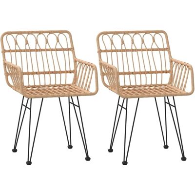 vidaXL Conjunto de Jantar de Jardim em Rattan Poliéster vidaXL Conjunto de Jantar de Jardim em Rattan Poliéster