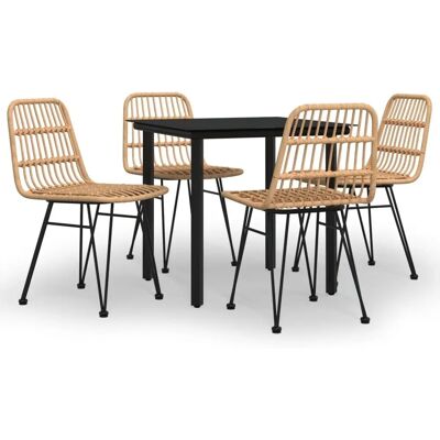 Maisonchic Have Spise Sæt - Rattan Syntetisk 5 Dele Maisonchic Have Spise Sæt - Rattan Syntetisk 5 Dele