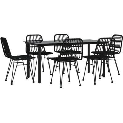 Maisonchic Model - Outdoor Garden Dining Set - 7 Pieces, Black Maisonchic Model - Outdoor Garden Dining Set - 7 Pieces, Black