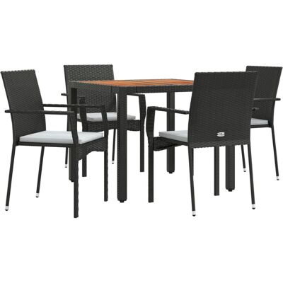 Maisonchic Modell 887446 Gartenmöbel-Set - 5-tlg, Synthetischer Rattan, Schwarz Maisonchic Modell 887446 Gartenmöbel-Set - 5-tlg, Synthetischer Rattan, Schwarz