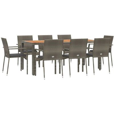 Maisonchic Gartentisch-Set - Grau, 9 Stk., Modern Maisonchic Gartentisch-Set - Grau, 9 Stk., Modern