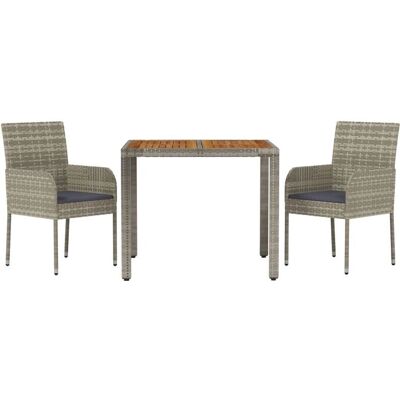 Maisonchic Gartentisch-Set 3-teilig Grau - Gartentisch-Set Maisonchic Gartentisch-Set 3-teilig Grau - Gartentisch-Set