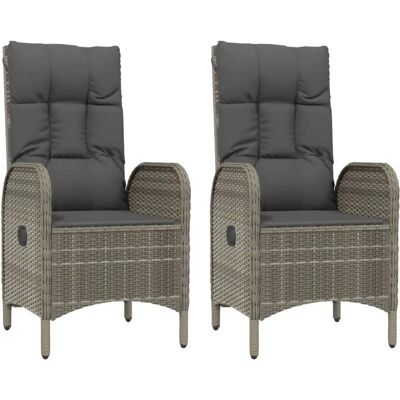 Maisonchic Gartentisch-Set 3-teilig Grau Synthetisches Rattan Maisonchic Gartentisch-Set 3-teilig Grau Synthetisches Rattan
