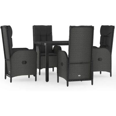 VidaXL Gartenset - Wetterfester Resin Rattan, 4 Stühle & 1 Tisch VidaXL Gartenset - Wetterfester Resin Rattan, 4 Stühle & 1 Tisch