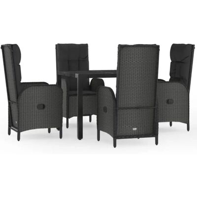 VidaXL Gartenmöbel-Set - Wetterfester Rattan, 4 Stühle & Tisch VidaXL Gartenmöbel-Set - Wetterfester Rattan, 4 Stühle & Tisch