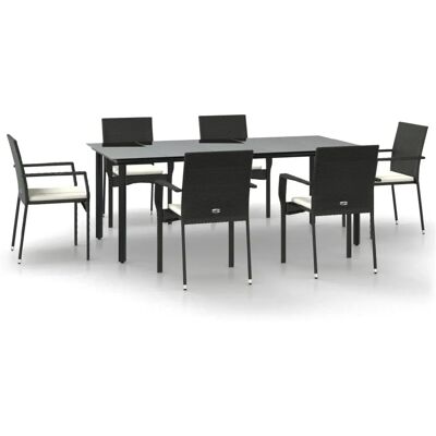 MAISONCHIC Modell - Gartentisch- und Stuhlset - Wetterfester Resinrattan - Robuste Stahlrahmen - 200x100 cm MAISONCHIC Modell - Gartentisch- und Stuhlset - Wetterfester Resinrattan - Robuste Stahlrahmen - 200x100 cm