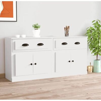 vidaXL Wit 2-delige Sideboards - Opbergkast & Hoger vidaXL Wit 2-delige Sideboards - Opbergkast & Hoger