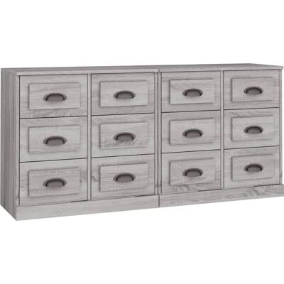 vidaXL 3185285 Grijs Sonoma Dressoir - Sideboard vidaXL 3185285 Grijs Sonoma Dressoir - Sideboard