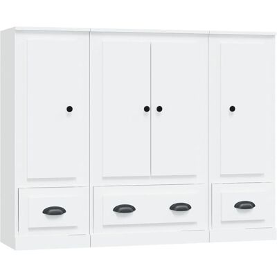 vidaXL Wohnzimmer Sideboard - Stauraum - Weiß - Sideboard vidaXL Wohnzimmer Sideboard - Stauraum - Weiß - Sideboard