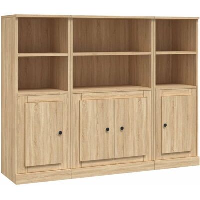 Buffet Sonoma Oak VidaXL - Meuble de rangement pour salon - Publicité Buffet Sonoma Oak VidaXL - Meuble de rangement pour salon - Publicité