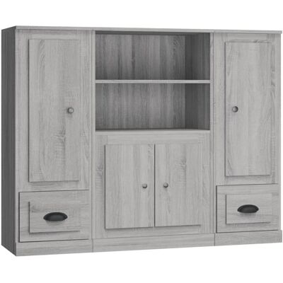 vidaXL 3185317 Grijs Sonoma Dressoir - Sideboard/Buffet vidaXL 3185317 Grijs Sonoma Dressoir - Sideboard/Buffet