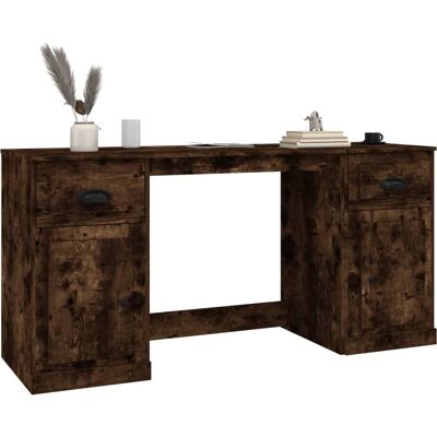 vidaXL Schreibtisch mit Räuchereiche Schrank - Büro Möbel vidaXL Schreibtisch mit Räuchereiche Schrank - Büro Möbel