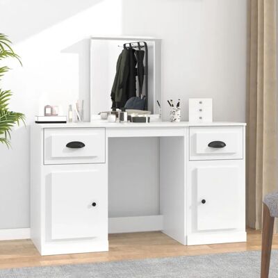 vidaXL Weißes Schminktisch mit Spiegel 130x50x132,5 cm vidaXL Weißes Schminktisch mit Spiegel 130x50x132,5 cm