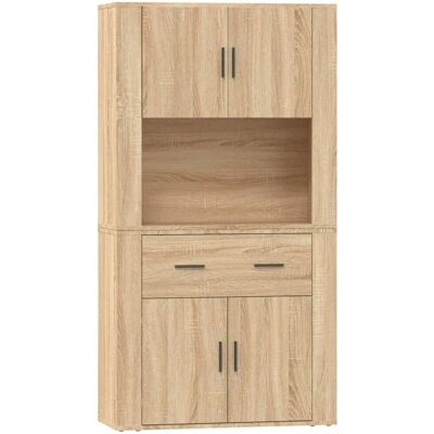 vidaXL Sonoma Oak Sideboard - Engineered Wood Storage Cabinet vidaXL Sonoma Oak Sideboard - Engineered Wood Storage Cabinet