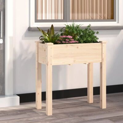 vidaXL Hellbraun 71x37x76 cm Pflanzkübel mit Innenliner - Pflanzgefäß vidaXL Hellbraun 71x37x76 cm Pflanzkübel mit Innenliner - Pflanzgefäß