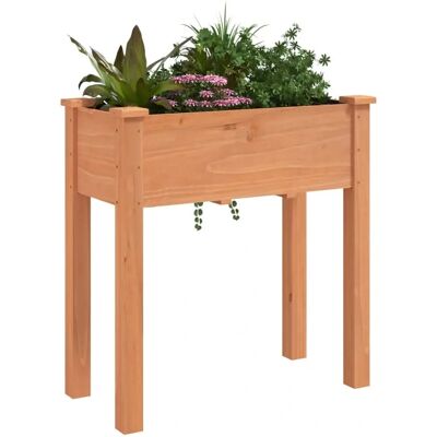 vidaXL Bruine sparrenhouten plantenbak 71x37x76 cm met voering vidaXL Bruine sparrenhouten plantenbak 71x37x76 cm met voering