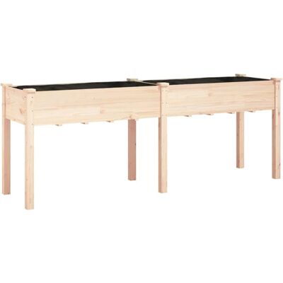 vidaXL Pflanzkübel aus massivem Tannenholz 203x53x76 cm - Blumentopf vidaXL Pflanzkübel aus massivem Tannenholz 203x53x76 cm - Blumentopf