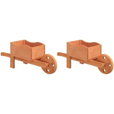 vidaXL Holz-Gartenpflanzkübel - 2 Stück, 47x15x19 cm - Gartendekor vidaXL Holz-Gartenpflanzkübel - 2 Stück, 47x15x19 cm - Gartendekor