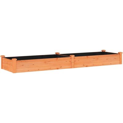 Tuin Verhoogde Bed met Voering - Bruin - 240x60x25 cm Tuin Verhoogde Bed met Voering - Bruin - 240x60x25 cm