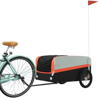 Remolque de carga para bicicleta vidaXL - Hierro resistente - 45 kg Remolque de carga para bicicleta vidaXL - Hierro resistente - 45 kg