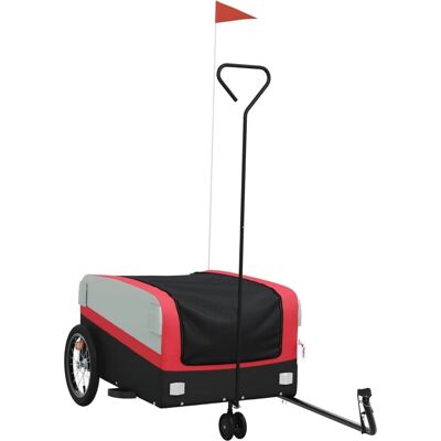 vidaXL Fietstrailer - Zware Stalen Ladingwagen Zwart Rood vidaXL Fietstrailer - Zware Stalen Ladingwagen Zwart Rood