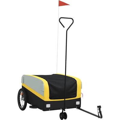 vidaXL Cykeltrailer - Jern, Gul & Sort - 45kg Max vidaXL Cykeltrailer - Jern, Gul & Sort - 45kg Max