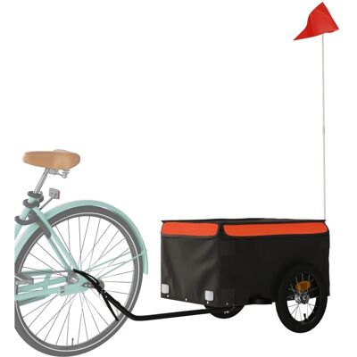 vidaXL Fahrradanhänger - Robustes Eisen - Orange vidaXL Fahrradanhänger - Robustes Eisen - Orange