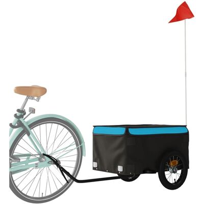 vidaXL Fahrradanhänger - 30kg, Eisen, Blau vidaXL Fahrradanhänger - 30kg, Eisen, Blau