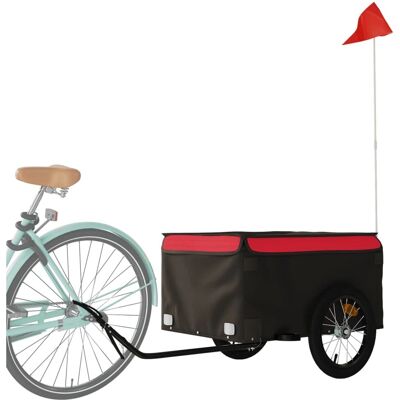 vidaXL Fahrradanhänger 45kg Eisen Rot - Fahrradanhänger vidaXL Fahrradanhänger 45kg Eisen Rot - Fahrradanhänger