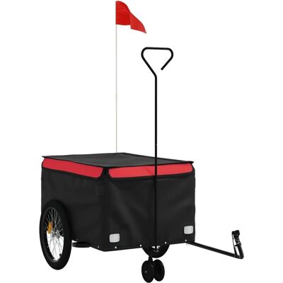vidaXL Fietskar - Zwaarijzeren Rood en Zwart 45kg vidaXL Fietskar - Zwaarijzeren Rood en Zwart 45kg