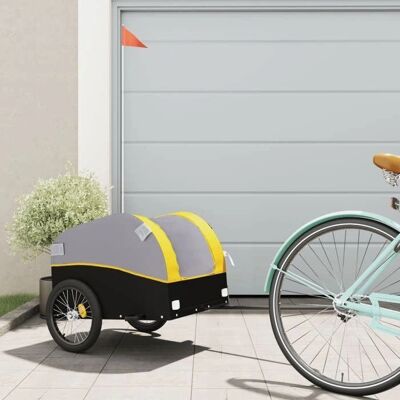 vidaXL Fietsaanhanger - 30 kg, Geel, 123x52x53cm vidaXL Fietsaanhanger - 30 kg, Geel, 123x52x53cm