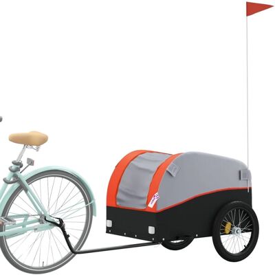 Remolque de carga para bicicleta vidaXL - Naranja, 133x68x68cm - Remolque de bicicleta Remolque de carga para bicicleta vidaXL - Naranja, 133x68x68cm - Remolque de bicicleta