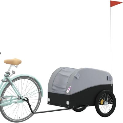 vidaXL Fietstrailer IJzer - 45 kg - 133x68x68 cm vidaXL Fietstrailer IJzer - 45 kg - 133x68x68 cm