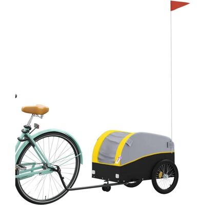 vidaXL Cykeltrailer - 30 kg, Jern, Sort og Gul - Cykeltrailer vidaXL Cykeltrailer - 30 kg, Jern, Sort og Gul - Cykeltrailer