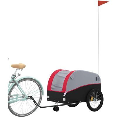 vidaXL Fahrradanhänger Schwarz und Rot - Fahrradanhänger vidaXL Fahrradanhänger Schwarz und Rot - Fahrradanhänger
