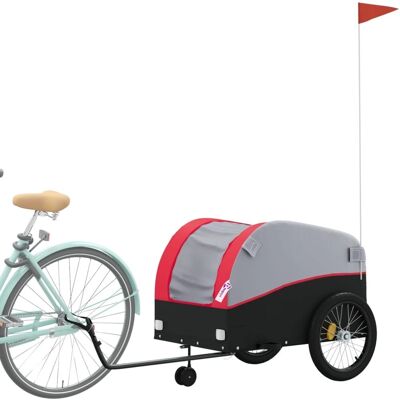 vidaXL Fahrradanhänger - 45 kg, Eisen, 68x133x68 cm vidaXL Fahrradanhänger - 45 kg, Eisen, 68x133x68 cm