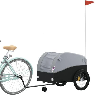 vidaXL Fahrradanhänger - Eisen, 68x133x68cm vidaXL Fahrradanhänger - Eisen, 68x133x68cm