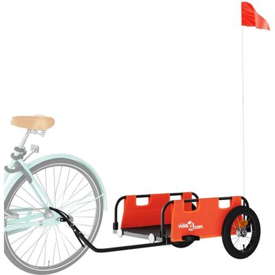 vidaXL Přepravník na kolo - Oranžový 122x53x33cm - Cyklistický vozík vidaXL Přepravník na kolo - Oranžový 122x53x33cm - Cyklistický vozík