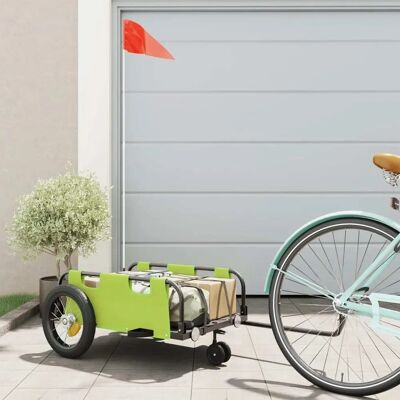 vidaXL Lastenfahrradanhänger - Grün, 123x52.5x33cm - Cargo Bike Trailer vidaXL Lastenfahrradanhänger - Grün, 123x52.5x33cm - Cargo Bike Trailer
