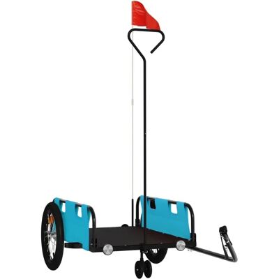 vidaXL Lastenfahrrad-Anhänger - Blau, 124x64.5x36cm - Cargo Bike Trailer vidaXL Lastenfahrrad-Anhänger - Blau, 124x64.5x36cm - Cargo Bike Trailer