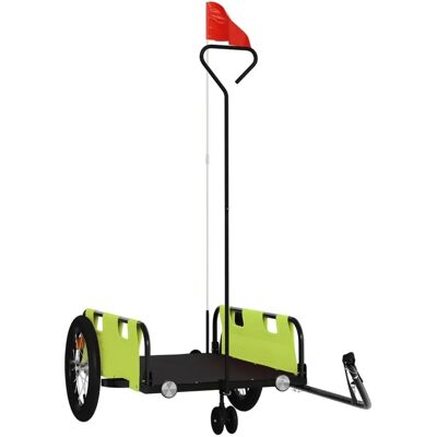 vidaXL Fahrradanhänger Grün Oxford Stoff und Eisen - Fahrradanhänger vidaXL Fahrradanhänger Grün Oxford Stoff und Eisen - Fahrradanhänger