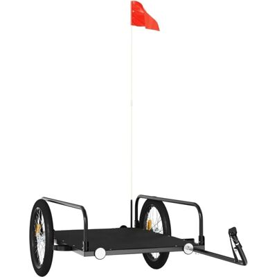 Remolque de bicicleta negro 135x70x37 cm hierro - Remolque para bicicleta Remolque de bicicleta negro 135x70x37 cm hierro - Remolque para bicicleta