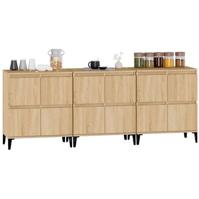 vidaXL Sonoma Eiken 3-deurs Dressoir - Dressoir vidaXL Sonoma Eiken 3-deurs Dressoir - Dressoir