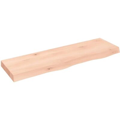 vidaXL Badezimmerarbeitsplatte - Massiv Eiche, 100x30x6 cm - Braun - Badezimmerarbeitsplatte vidaXL Badezimmerarbeitsplatte - Massiv Eiche, 100x30x6 cm - Braun - Badezimmerarbeitsplatte