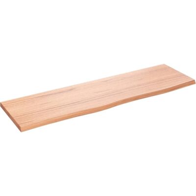 Plan de travail de salle de bain en chêne massif marron moyen vidaXL - 100x30x2 cm Plan de travail de salle de bain en chêne massif marron moyen vidaXL - 100x30x2 cm
