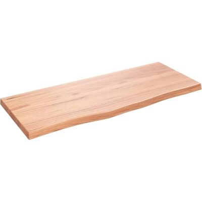 VidaXL Plan de lavabo de baño marrón claro 100x40x(2-4)cm Madera maciza tratada - Plan de lavabo de baño VidaXL Plan de lavabo de baño marrón claro 100x40x(2-4)cm Madera maciza tratada - Plan de lavabo de baño