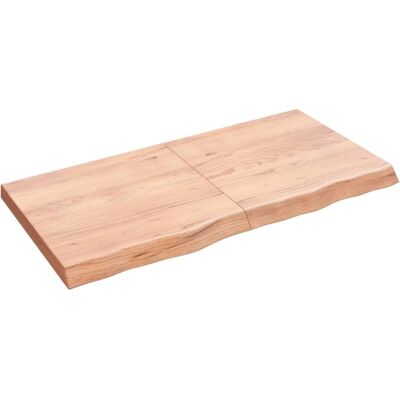 vidaXL Hellbraune Badezimmer Arbeitsplatte 120x60cm - Massivholz vidaXL Hellbraune Badezimmer Arbeitsplatte 120x60cm - Massivholz